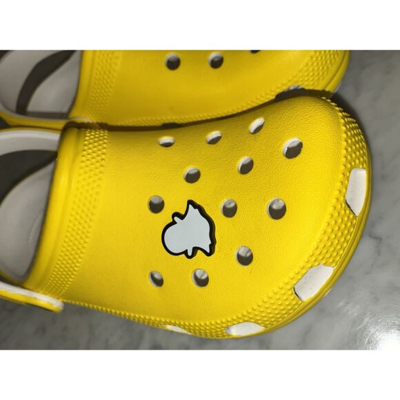 Crocs Womens 7 Bright Yellow Ghost jibbitz New without Tags Mens 5 - Picture 6 of 10